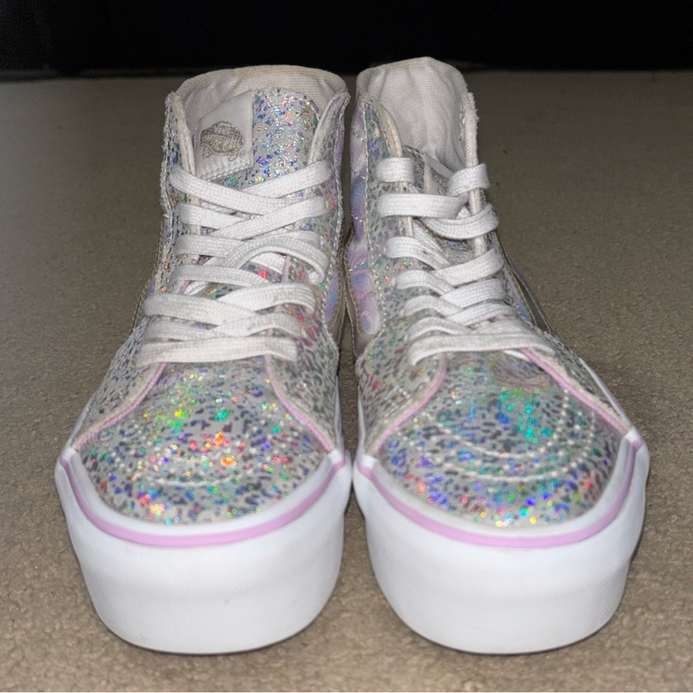 Vans Women's Size 7 Sk8 Hi Platform Sneakers Shoes Butterfly Dreams Purple - Picture 3 of 12